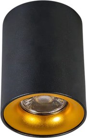 Inteligentny reflektor czarny ze złotym, w zestawie źródło światła GU10 WiFi - Ronda