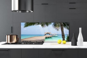 Szkło do Kuchni na Ścianę Stalowy Gigant nad Zatoką