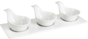 Lamart LT9218 4-częściowy zestaw misek doserwowania Dine, 34 x 12 cm