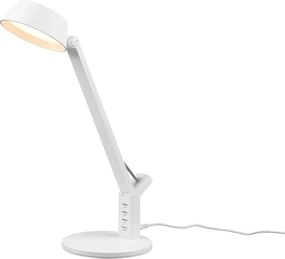 Lampa stołowa LED ze ściemniaczem w matowym białym kolorze (wysokość 40 cm) Ava – Trio