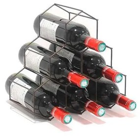 Czarny stojak na wino Compactor RackMAT
