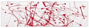Obraz przy użyciu techniki drippingu (170x50 cm)