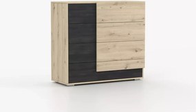 Komoda Norven 4-szufladowa w kolorze dąb artisan + sosna norweska