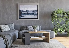 Ława kawowa dąb artisan + czarny G9-M07