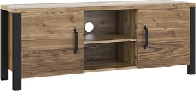 Szafka RTV OLIN 2D 147 appenzeller fichte/czarna