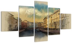 Obraz - Rzeka Mojka, Sankt Petersburg, Rosja (125x70 cm)