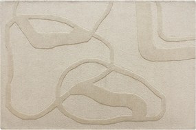 Dywan tuftowany 100% wełna - 160 x 230 cm - Beżowy - 2200g/m² - ALINOR