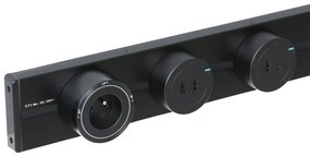 Gniazdo 2× USB-A do listew zasilających, czarne