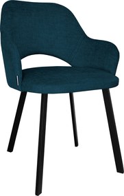 Krzesło Milano tkanina Vogue noga metalowa : Kolor nogi - Czarna profil, Kolor tkaniny - VOGUE - VOGUE 13, Typ siedziska - Siedzisko stałe