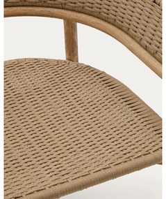 Drewniany fotel ogrodowy w naturalnym kolorze Arinella – Kave Home