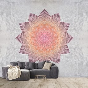 Fototapeta - Mandala z motywem betonu (196x136 cm)