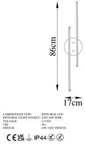 Kinkiet lampa ścienna Umut - 13298, złoty