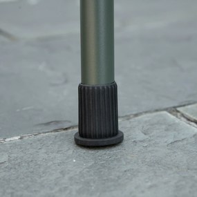 Outsunny Grill węglowy, 2x Ruszt, 1x Ruszt węglowy, 2x Kosz boczny, stal nierdzewna, zielony, 77 x 30 x 70 cm