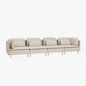Modułowa Sofa 4-częściowa Oriol Tkaniny Beżowy Krem - Sklum