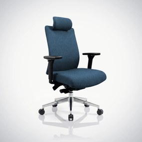 Fotel biurowy ergonomiczny ciemnoniebieski VECTOR