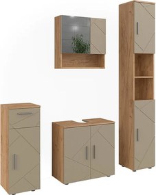 Zestaw mebli łazienkowych beżowy 60x30x59 irma