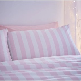 Biało-różowa pościel dwuosobowa 200x200 cm Stripe Tease – Sassy B