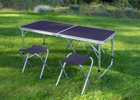 Czarny turystyczny zestaw mebli ogrodowych A9-E76