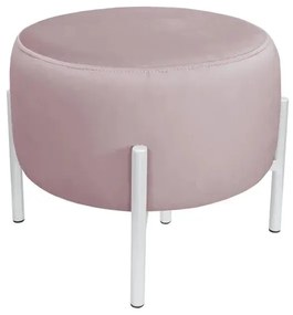 Pufa WILFRED MG VELVET jasnoróżowa/biała ATOS