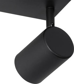 Nowoczesna lampa sufitowa czarna 2-punktowa regulowana prostokątna - Jeana