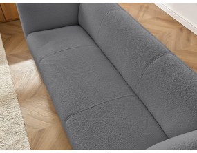 Ciemnoszara sofa z materiału bouclé 242 cm Giorgia – Bobochic Paris