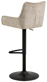Beżowy hoker z regulowaną wysokością/z podłokietnikami (wysokość siedziska 85 cm) Eddie – Actona
