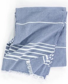 Niebieski bawełniany koc 150x200 cm Solene – Tiseco Home Studio