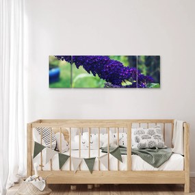 Obraz niebieskiego kwiatu (170x50 cm)