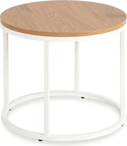 Stolik Kawowy ANN 53 cm Dąb/Biały Skandynawski
