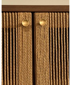 Brązowa szafka pod TV w dekorze orzecha 200x50 cm Elan – Kave Home
