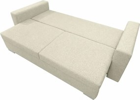 Sofa z Funkcją Spania DRAVOS Kremowa Nowoczesna