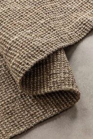 Dywan naturalny jutowy ręcznie tkany Boucle brązowo-szary 120 cm x 170 cm