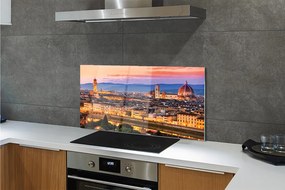 Panel Szklany Włochy Panorama noc katedra