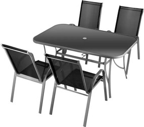 Zestaw mebli ogrodowych GARTHEN 5 częściowy antracyt