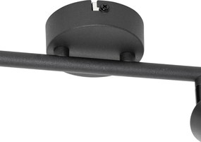 Orientalny reflektor czarny z bambusową 2-światłową - Rayan