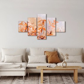 Obraz - Malowane kwiaty (125x70 cm)