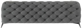Szara aksamitna sofa 225 cm Chelsea – Ropez