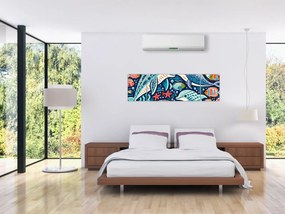 Obraz – Rysowane zwierzęta wodne (170x50 cm)