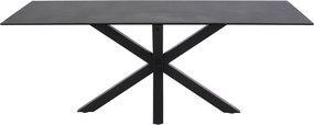 Czarny stół z ceramicznym blatem Heaven 160x90