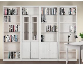 Biały regał z litego drewna sosnowego 370x223 cm Anita – Støraa
