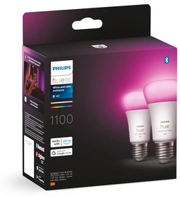 Inteligentne żarówki zestaw 2 szt. LED z gwintem E27, 11 W zestaw 2 szt. White and color ambiance – Philips Hue