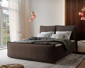 Masseno Łóżko kontynentalne MONTA z pojemnikiem na pościel 180x200 cm - Brązowy, LINCOLN 29