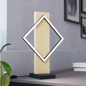 Eglo 901932 - LED Lampka stołowa BOYAL LED/13W/230V czarna/beżowa