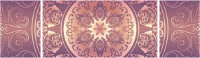 Obraz - Mandala na fioletowym gradiencie (170x50 cm)