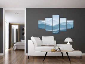 Obraz - Góry oczami grafika (125x70 cm)
