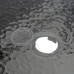 Zestaw Mebli Ogrodowych NEBRASKA Szary 6 Krzeseł Stół Tarasowy Parasol Nowoczesny