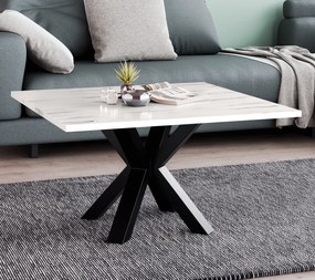 Kwadratowy stolik kawowy Noe z blatem 80x80 cm