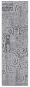 Szary chodnik 80x240 cm Chappe Light Grey – Elle Decoration
