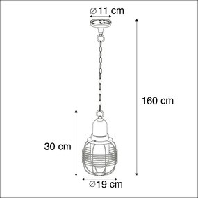 Zewnetrzna Rustykalna zewnętrzna lampa wisząca czarna IP44 - Guardado Rustykalny / Vintage Oswietlenie zewnetrzne