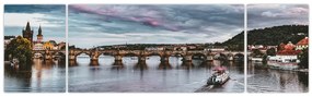 Obraz rzeki Wełtawy (170x50 cm)